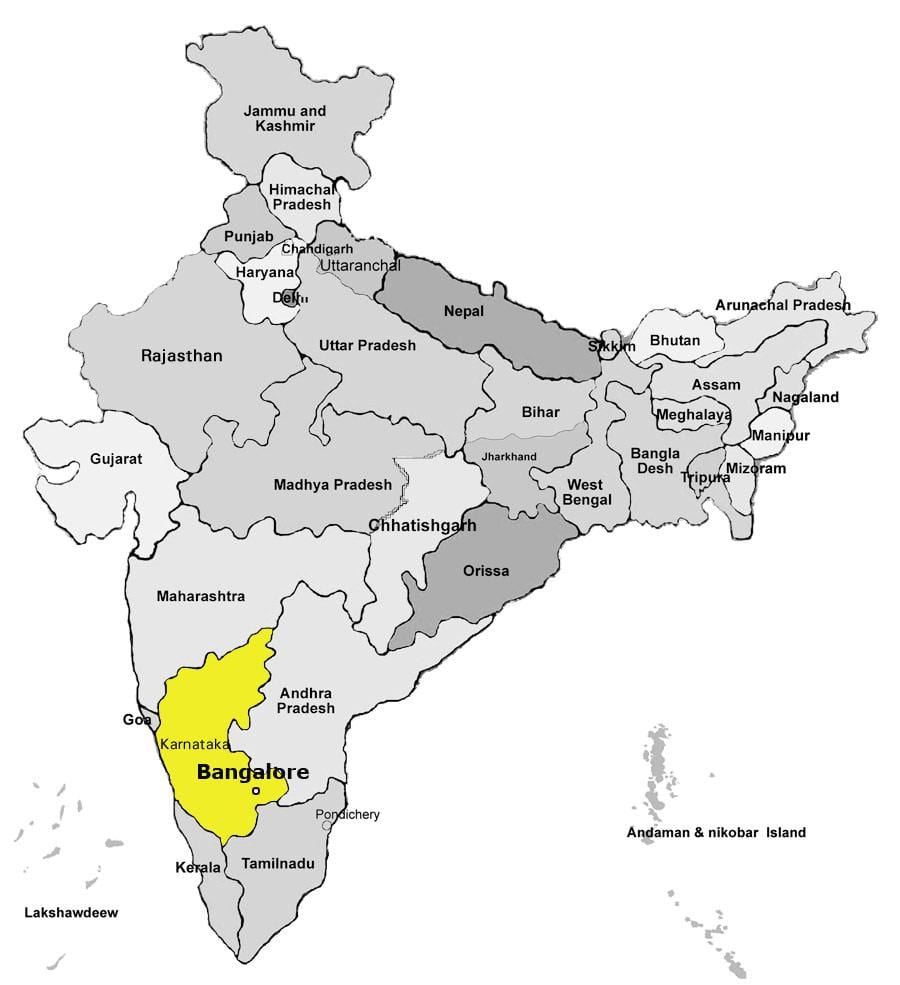 harta e Bangalorit indi