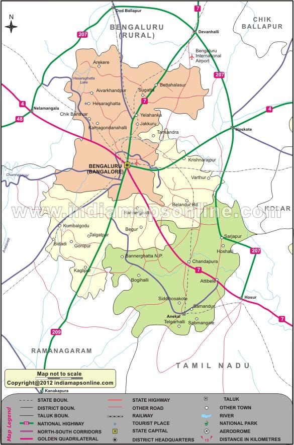 harta e Bangalorit e jugut