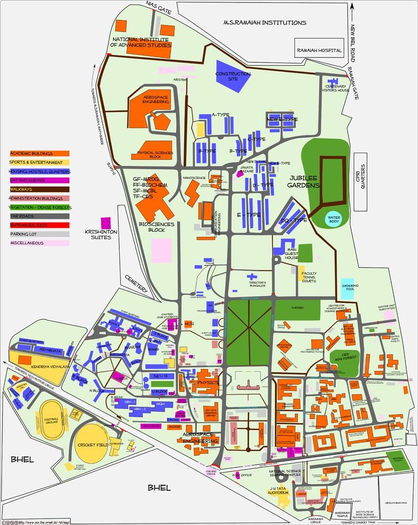 harta e IISC Bangalor