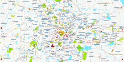 Bangalor vende turistike harta