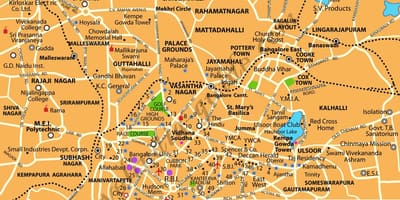 Banglore vende turistike harta